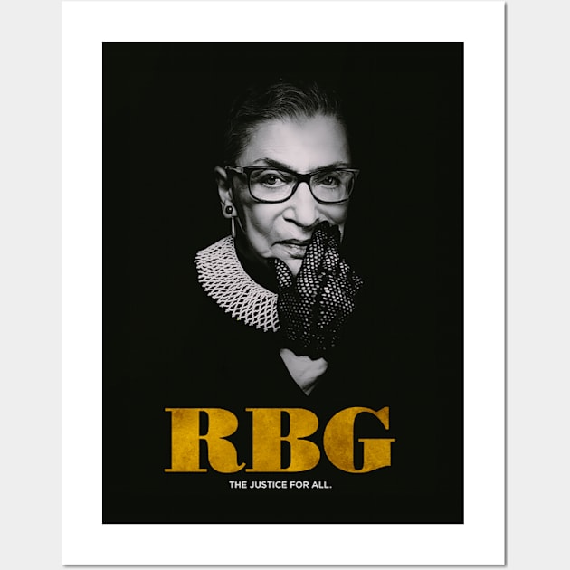 Ruth Bader Ginsburg Wall Art by Djokolelono